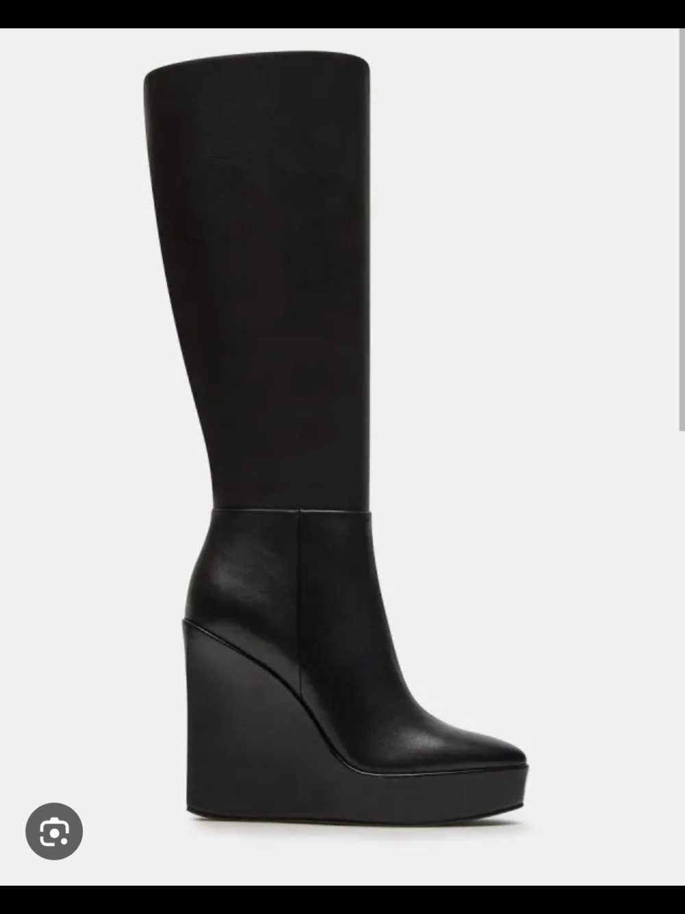 Steve Madden Akira Black Wedge Knee High Boots Size 9